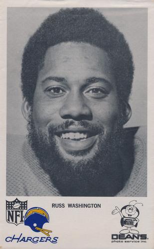 1976 Dean's Photo Service San Diego Chargers #NNO Russ Washington Front