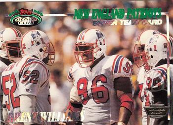 1993 Stadium Club - Super Teams Members Only #NNO New England Patriots Front