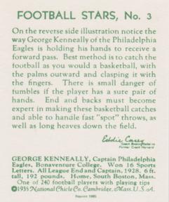 1985 1935 National Chicle (reprint) #3 George Kenneally Back