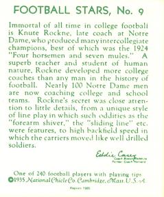 1985 1935 National Chicle (reprint) #9 Knute Rockne Back