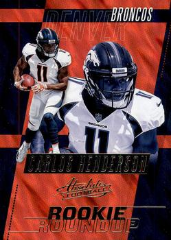 2017 Panini Absolute - Rookie Roundup Retail #12 Carlos Henderson Front
