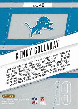 2017 Panini Absolute - Rookie Roundup Retail #40 Kenny Golladay Back