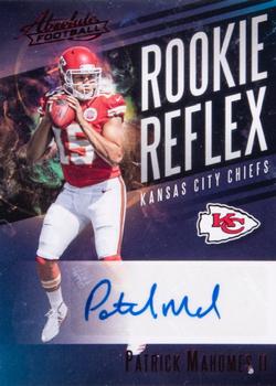 2017 Panini Absolute - Rookie Reflex Signatures Red #RR-PM Patrick Mahomes II Front