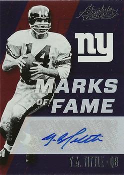 2017 Panini Absolute - Marks of Fame #MF-YA Y.A. Tittle Front