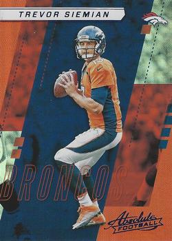 2017 Panini Absolute - Spectrum Blue #72 Trevor Siemian Front