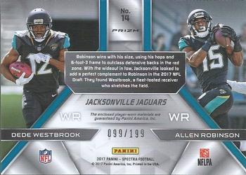 2017 Panini Spectra - Synced Swatches #14 Allen Robinson / Dede Westbrook Back
