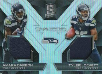 2017 Panini Spectra - Synced Swatches #19 Amara Darboh / Tyler Lockett Front