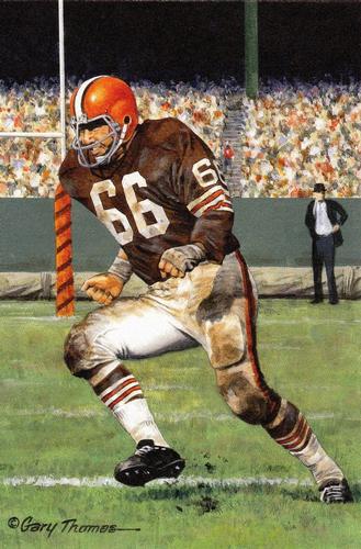 2007 Goal Line Hall of Fame Art Collection #236 Gene Hickerson Front