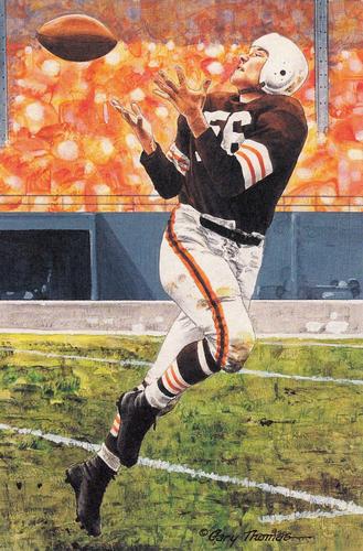 1992 Goal Line Hall of Fame Art Collection #105 Dante Lavelli Front