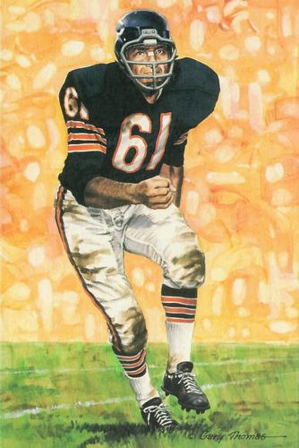 1990 Goal Line Hall of Fame Art Collection #42 Bill George Front