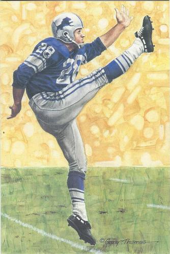 1990 Goal Line Hall of Fame Art Collection #47 Yale Lary Front