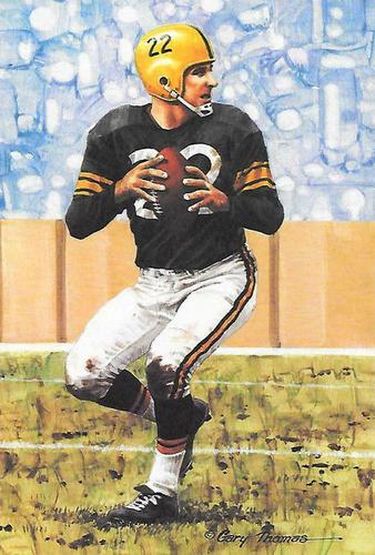 1990 Goal Line Hall of Fame Art Collection #48 Bobby Layne Front