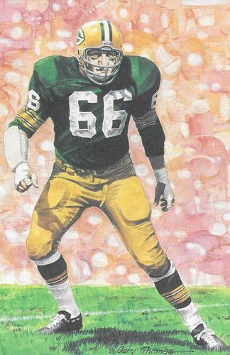 1990 Goal Line Hall of Fame Art Collection #55 Ray Nitschke Front