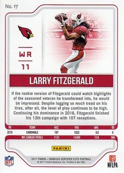 2017 Donruss Certified Cuts #17 Larry Fitzgerald Back