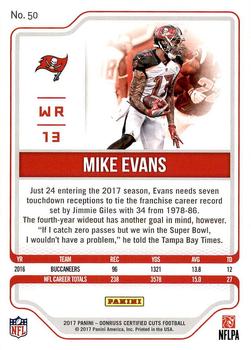 2017 Donruss Certified Cuts #50 Mike Evans Back