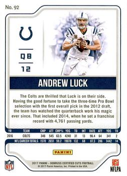2017 Donruss Certified Cuts #92 Andrew Luck Back