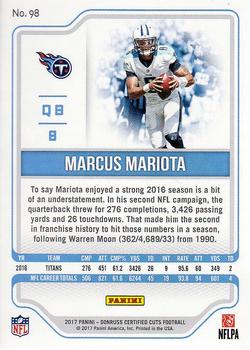 2017 Donruss Certified Cuts #98 Marcus Mariota Back