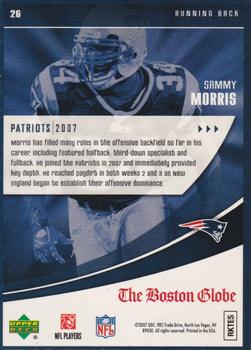 2007 Upper Deck Boston Globe New England Patriots #26 Sammy Morris Back