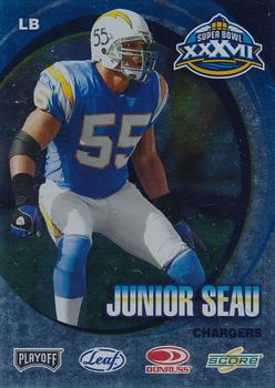 2003 Fleer/Pacific/Playoff/Topps/Upper Deck San Diego Chargers Super Bowl XXXVII Promos #4 Junior Seau Front