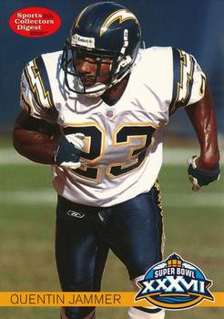 2003 Fleer/Pacific/Playoff/Topps/Upper Deck San Diego Chargers Super Bowl XXXVII Promos #7 Quentin Jammer Front