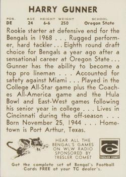 1969 Tresler Comet Cincinnati Bengals #NNO Harry Gunner Back