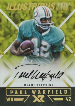 2017 Panini XR - Illustrious Ink Gold #II-PW Paul Warfield Front