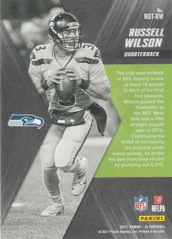 2017 Panini XR - Notorious Blue #NOT-RW Russell Wilson Back