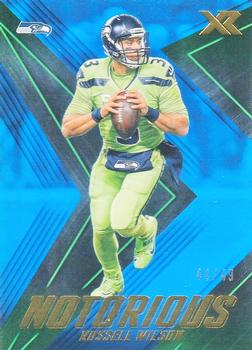 2017 Panini XR - Notorious Blue #NOT-RW Russell Wilson Front