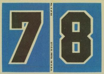 1968 Topps Test Team Patches #4 7 and 8 Front