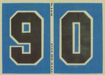 1968 Topps Test Team Patches #5 9 and 0 Front