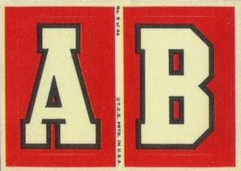 1968 Topps Test Team Patches #6 A and B Front