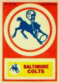 1968 Topps Test Team Patches #13 Baltimore Colts Front