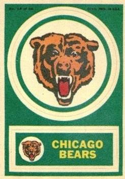 1968 Topps Test Team Patches #14 Chicago Bears Front