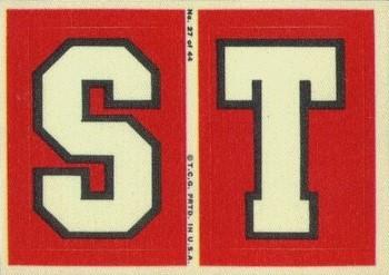 1968 Topps Test Team Patches #27 S and T Front