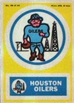 1968 Topps Test Team Patches #38 Houston Oilers Front