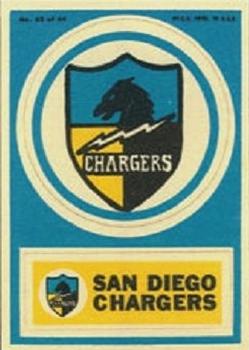 1968 Topps Test Team Patches #43 San Diego Chargers Front