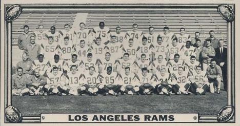 1968 Topps Test Team Patches - Team Photos #7 Los Angeles Rams Front