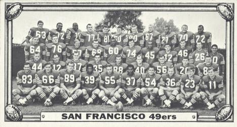 1968 Topps Test Team Patches - Team Photos #14 San Francisco 49ers Front