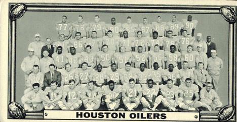 1968 Topps Test Team Patches - Team Photos #18 Houston Oilers Front