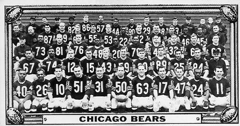 1968 Topps Test Team Patches - Team Photos #24 Chicago Bears Front