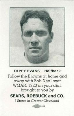 1946 Sears Cleveland Browns #NNO Fred Evans Front