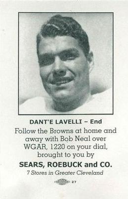 1946 Sears Cleveland Browns #NNO Dante Lavelli Front