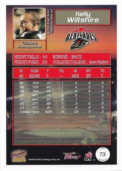 2004 Pacific CFL #73 Kelly Wiltshire Back