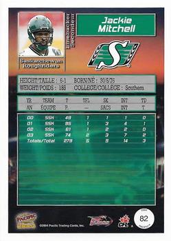 2004 Pacific CFL #82 Jackie Mitchell Back