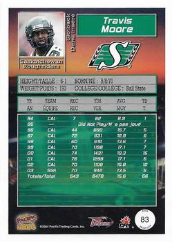 2004 Pacific CFL #83 Travis Moore Back