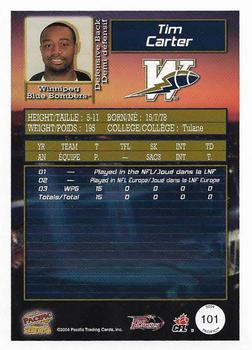 2004 Pacific CFL #101 Tim Carter Back