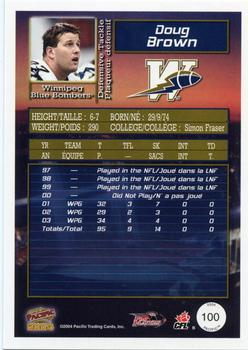 2004 Pacific CFL - Red #100 Doug Brown Back