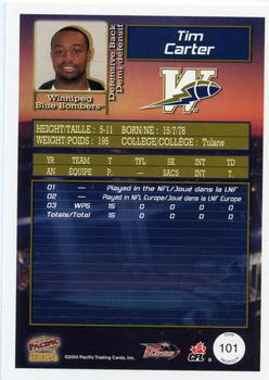 2004 Pacific CFL - Red #101 Tim Carter Back