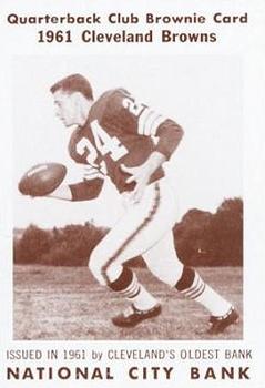 1961 National City Bank Cleveland Browns - Set No. 6 #1 Bobby Franklin Front