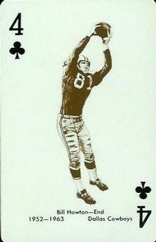 1963 Stancraft Playing Cards - Red Backs #4♣ Bill Howton Front